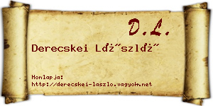 Derecskei László névjegykártya