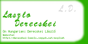 laszlo derecskei business card